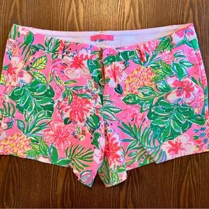 Lilly Pulitzer Tropical Pink and Green Shorts